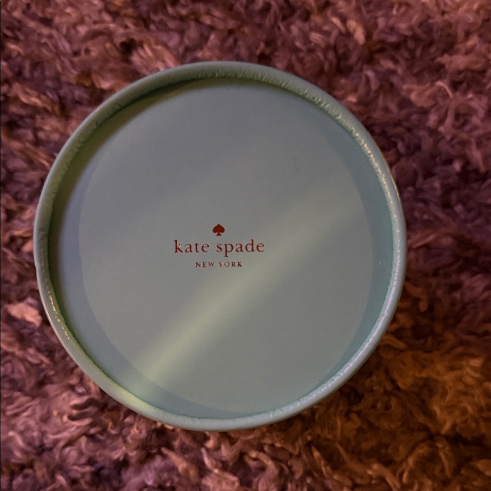 Kate Spade Light Blue Circular box with golden bracelets (6 chained together)